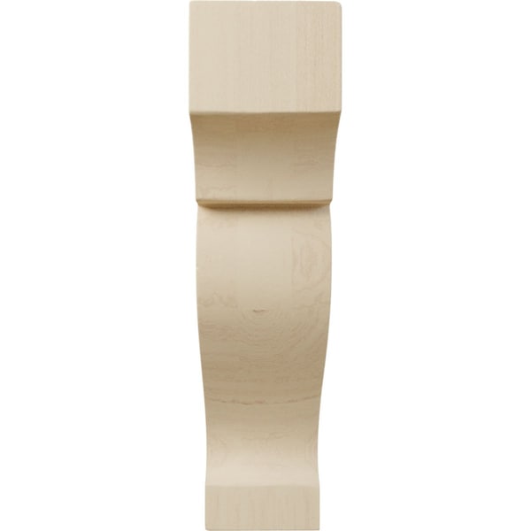 Ekena Millwork 1 3/4"W x 3 1/2"D x 7"H Small Dearborn Wood Corbel, Rubberwood - CORW02X07X04DRRW