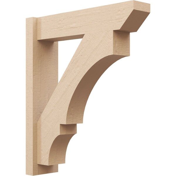 Ekena Millwork 6-in W x 24-in D x 28-in H Balboa Slat Rough Cedar Woodgrain TimberThane Outlooker, Primed Tan - OUTUR060X24X28BOA24RCPR