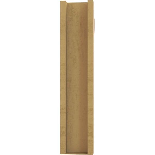 Ekena Millwork 6-in W x 24-in D x 28-in H Balboa Slat Rough Cedar Woodgrain TimberThane Outlooker, Primed Tan - OUTUR060X24X28BOA24RCPR