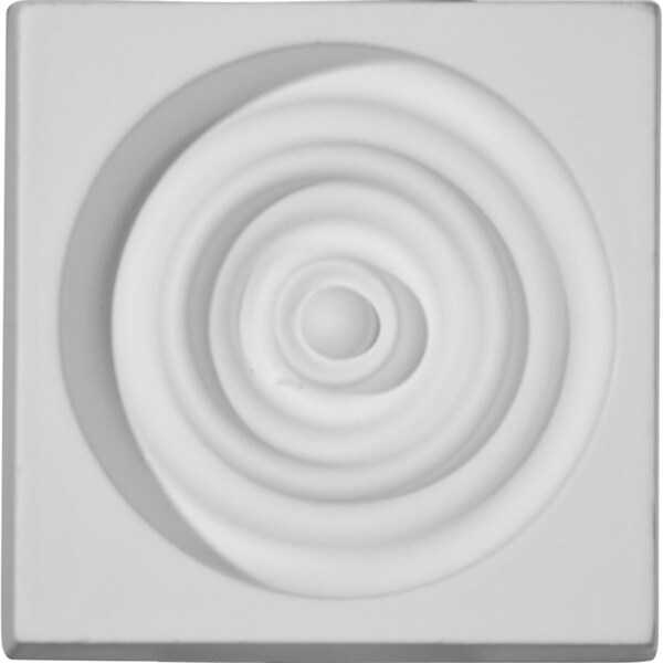 Ekena Millwork Plinth Block, Polyurethane, 3-1/4 in H, 3-1/4 in W - PB03X03X01DE