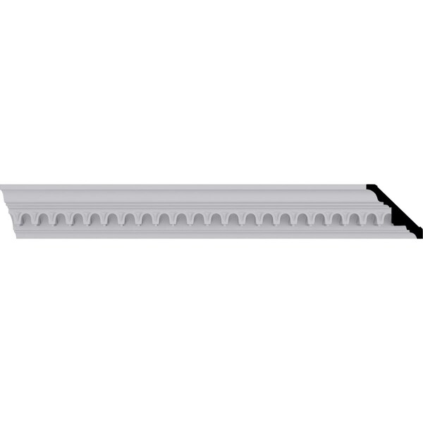 Ekena Millwork 3 7/8"H x 4"P x 5 5/8"F x 94 1/2"L Heaton Crown Moulding - MLD03X04X06HE