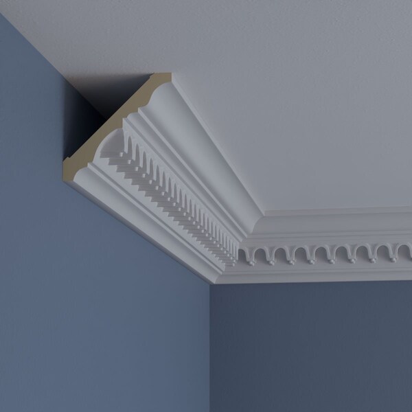 Ekena Millwork 3 7/8"H x 4"P x 5 5/8"F x 94 1/2"L Heaton Crown Moulding - MLD03X04X06HE