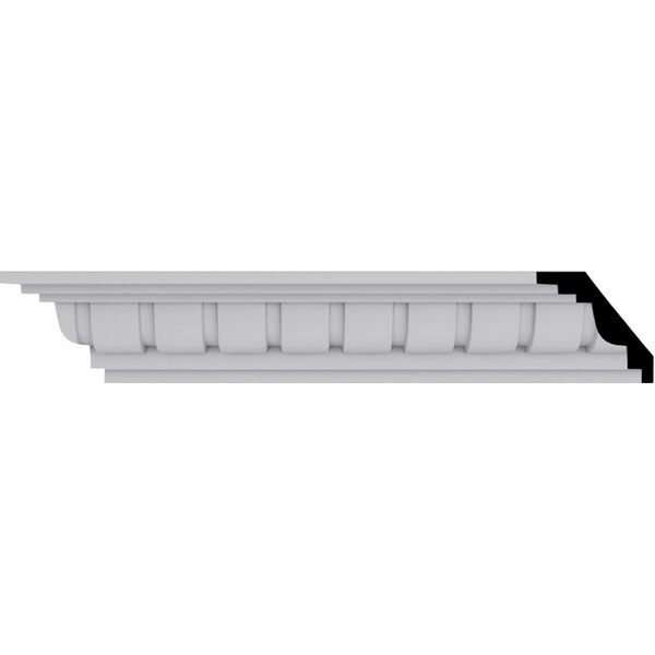Ekena Millwork 2 5/8"H x 2 3/4"P x 3 3/4"F x 94 1/2"L Sequential Crown Moulding - MLD02X02X03SQ