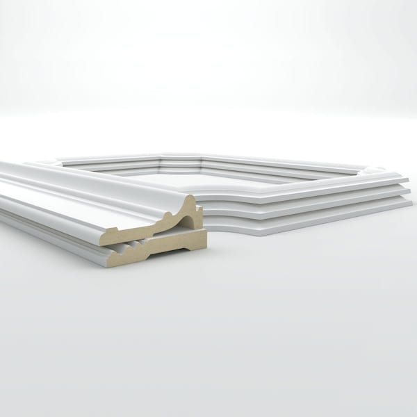 Ekena Millwork 94 1/2"L (Adjustable 32"H to 36"H) Ashford Scalloped Panel Traditional Wainscot Paneling Kit - WPKUSC071P032