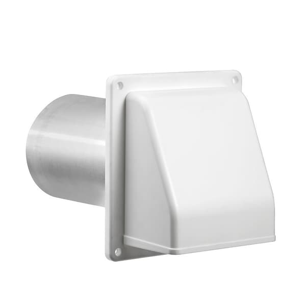 Lambro Air Intake Louver Vent, 6 in Dia, Plastic, White - 606WTP