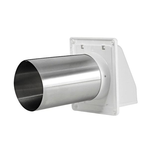 Lambro Air Intake Louver Vent, 6 in Dia, Plastic, White - 606WTP