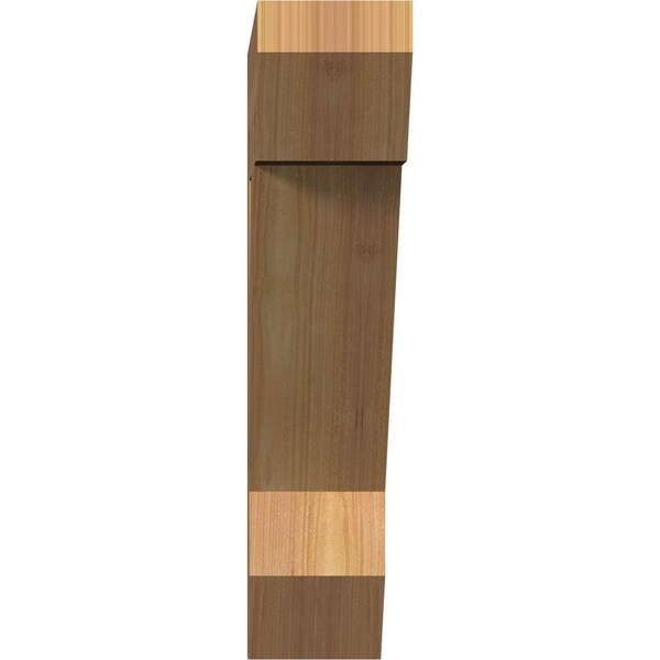 Ekena Millwork Traditional Slat Smooth Bracket, Western Red Cedar, 3 1/2"W x 16"D x 16"H - BKT04X16X16TRA06SWR