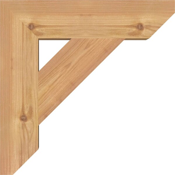 Ekena Millwork Traditional Slat Smooth Bracket, Western Red Cedar, 3 1/2"W x 16"D x 16"H - BKT04X16X16TRA06SWR