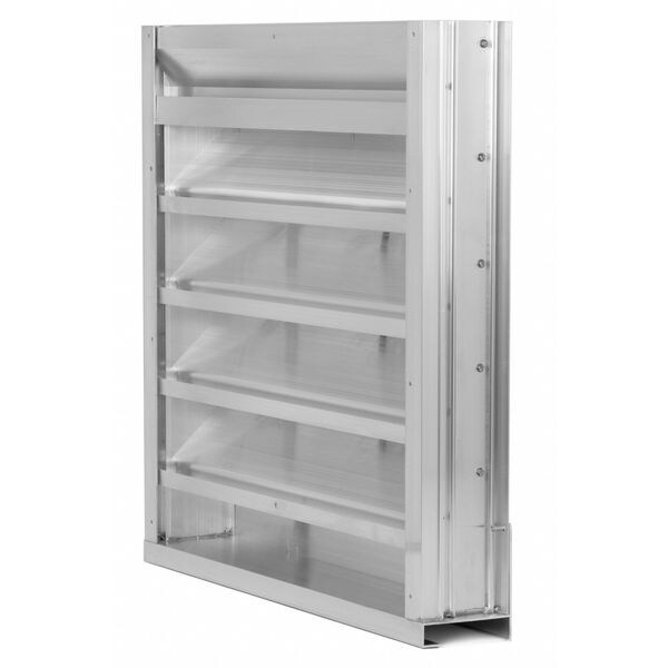 Dayton Combo Louver Damper, Adj, 23-1/2 H, Alum - 5NKH7