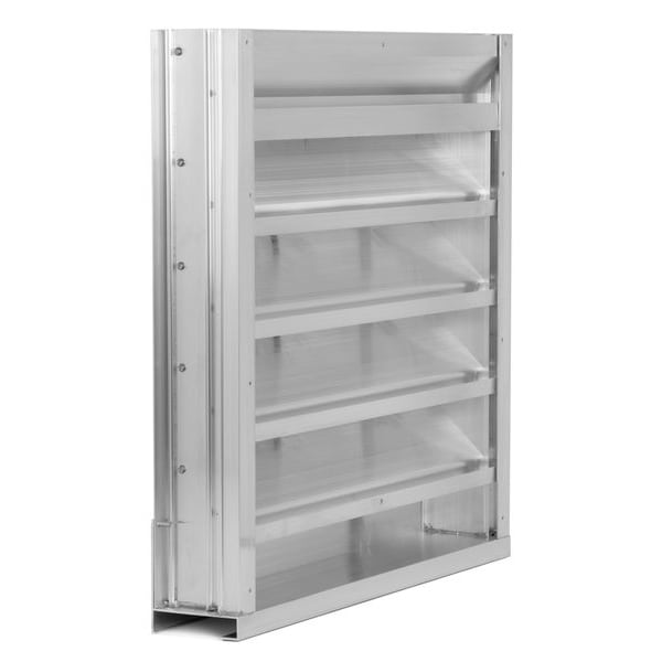 Dayton Combo Louver Damper, Adj, 23-1/2 H, Alum - 5NKH7