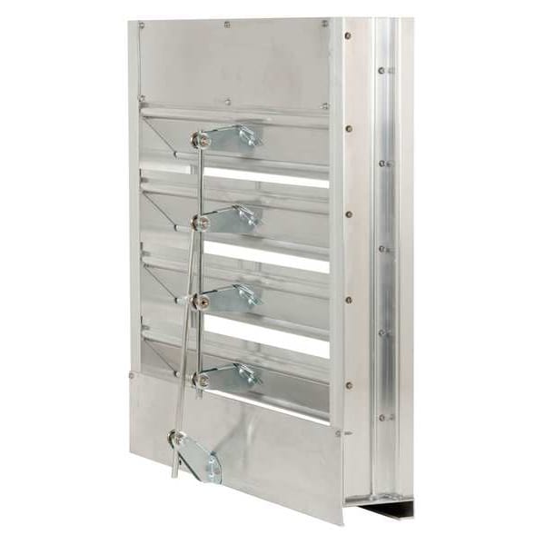 Dayton Combo Louver Damper, Adj, 23-1/2 H, Alum - 5NKH7