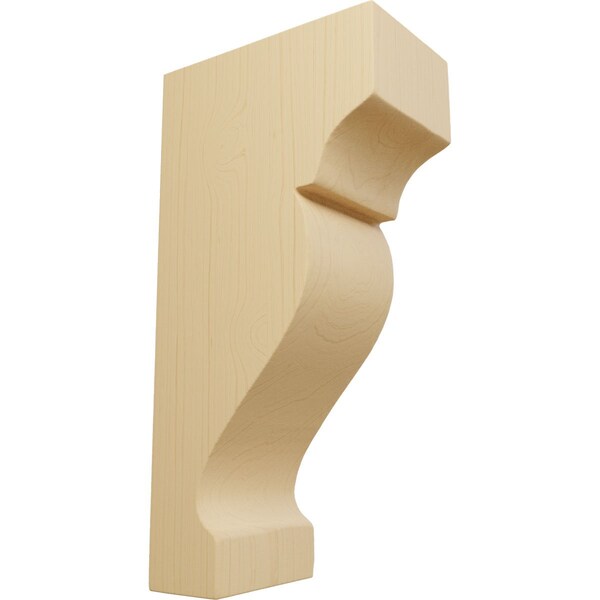 Ekena Millwork 1 3/4"W x 3"D x 6"H Mini Dearborn Wood Corbel, Alder - CORW02X06X03DRAL