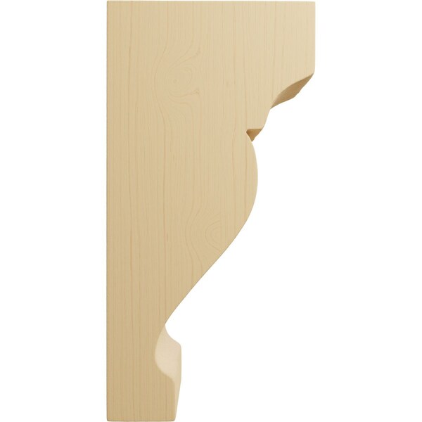 Ekena Millwork 1 3/4"W x 3"D x 6"H Mini Dearborn Wood Corbel, Alder - CORW02X06X03DRAL