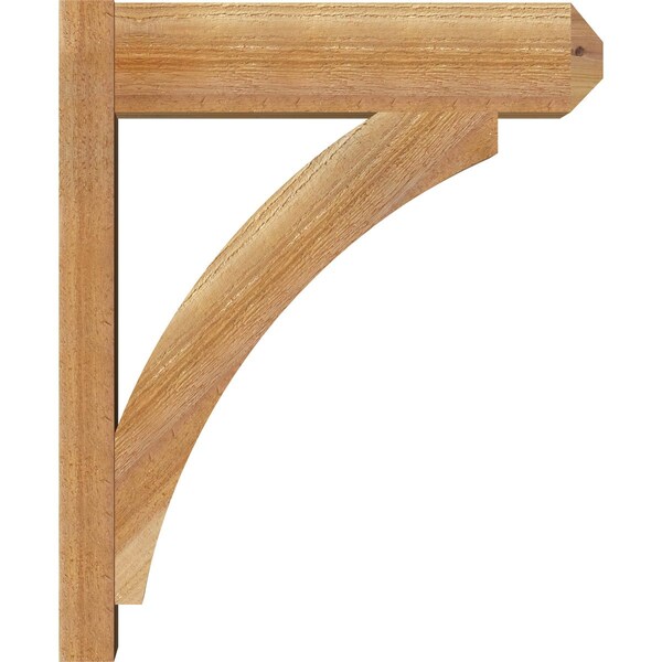 Ekena Millwork Thorton Rough Sawn Craftsman Outlooker, Western Red Cedar, 6"W x 20"D x 24"H - OUT06X20X24THR04RWR