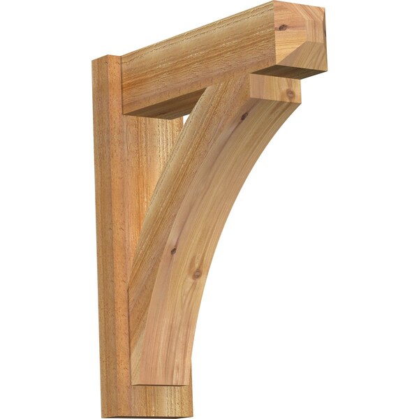 Ekena Millwork Thorton Rough Sawn Craftsman Outlooker, Western Red Cedar, 6"W x 20"D x 24"H - OUT06X20X24THR04RWR