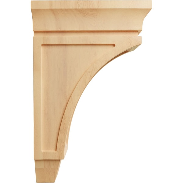 Ekena Millwork 4 1/2"W x 9"D x 14"H Large Lucan Wood Corbel, Red Oak - CORW05X09X14LURO