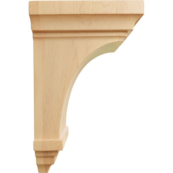 Ekena Millwork 3 1/2"W x 3 3/4"D x 6"H Mini Jefferson Wood Corbel, Red Oak - CORW03X03X06JERO