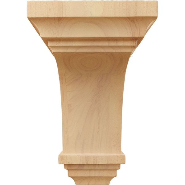 Ekena Millwork 3 1/2"W x 3 3/4"D x 6"H Mini Jefferson Wood Corbel, Red Oak - CORW03X03X06JERO