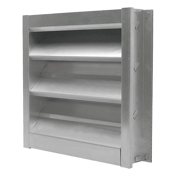 Dayton Louver, Wall Opening 36 x 24 In, Aluminum - 4FZF7