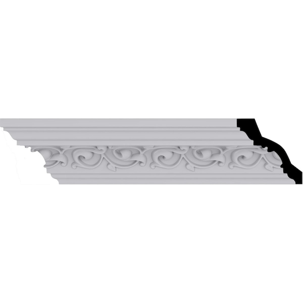 Ekena Millwork 3 3/8"H x 3 3/8"P x 4 3/4"F x 94 1/2"L Versailles Crown Moulding - MLD03X03X05VE