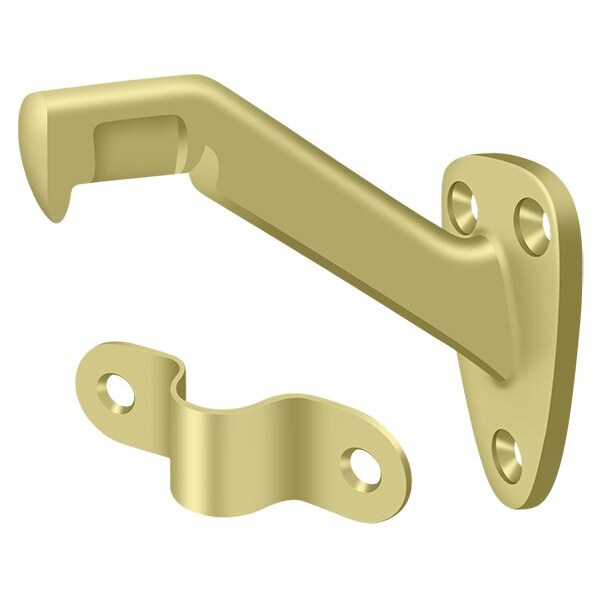Deltana Hand Rail Brackets, 3-5/16" Projection Bright Brass - HRB325U3