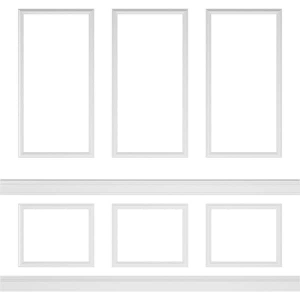 Ekena Millwork Wainscot Paneling Kit, Urethane, 94-1/2 in L, Factory Primed - WPKUST052P096