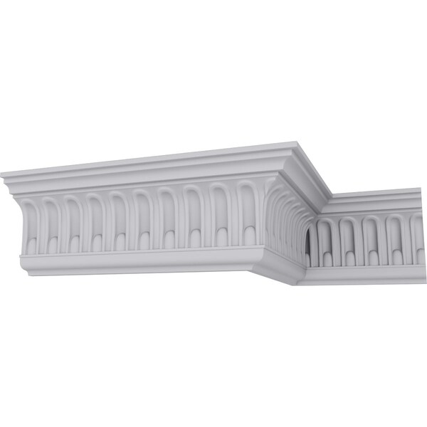 Ekena Millwork 4"H x 2 1/2"P x 4 5/8"F x 94 1/2"L, (1 1/8" Repeat), Viceroy Crown Moulding - MLD04X02X05VI