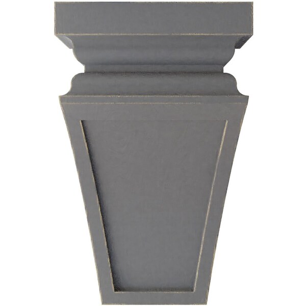 Ekena Millwork 5"W x 5 3/4"D x 10"H Medium Nevio Wood Vintage Decor Corbel, Pebble Grey - CORWD05X05X10NEPG