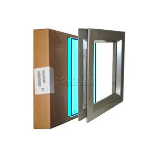 Activar Construction Products Group Louver & Steel Beveled Vision Lite VLFEZ2430B TEMP PAK, 24in X 30in, Bronze W/Tempered Glaze - VLFEZ 2430B TEMP PAK