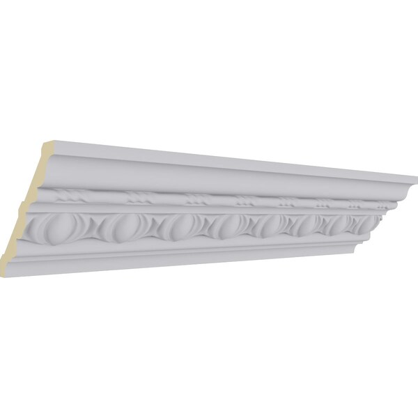 Ekena Millwork 3 3/4"H x 3 7/8"P x 5 3/8"F x 94 1/4"L, (2 3/8" Repeat), Jackson Egg and Dart Crown Moulding - MLD03X03X05JA