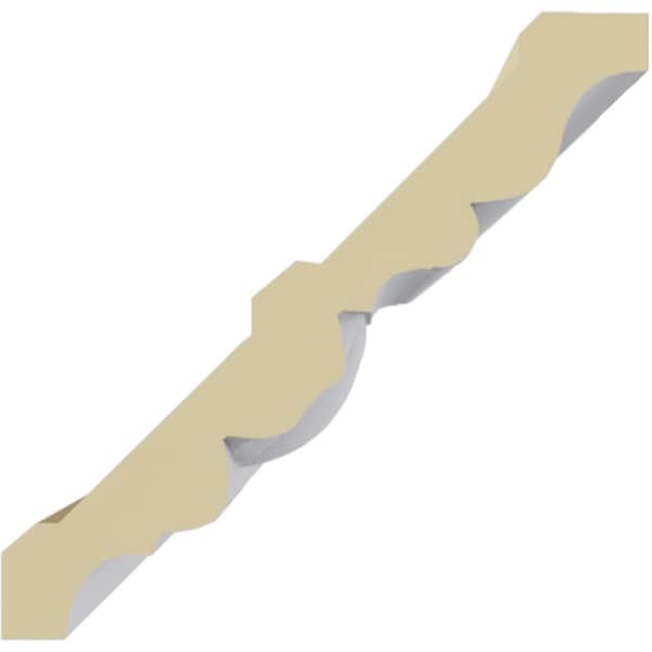 Ekena Millwork 3 3/4"H x 3 7/8"P x 5 3/8"F x 94 1/4"L, (2 3/8" Repeat), Jackson Egg and Dart Crown Moulding - MLD03X03X05JA