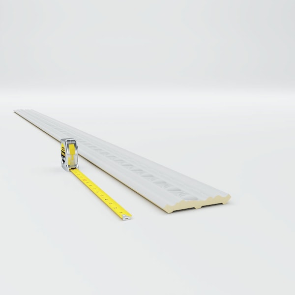 Ekena Millwork 3 3/4"H x 3 7/8"P x 5 3/8"F x 94 1/4"L, (2 3/8" Repeat), Jackson Egg and Dart Crown Moulding - MLD03X03X05JA