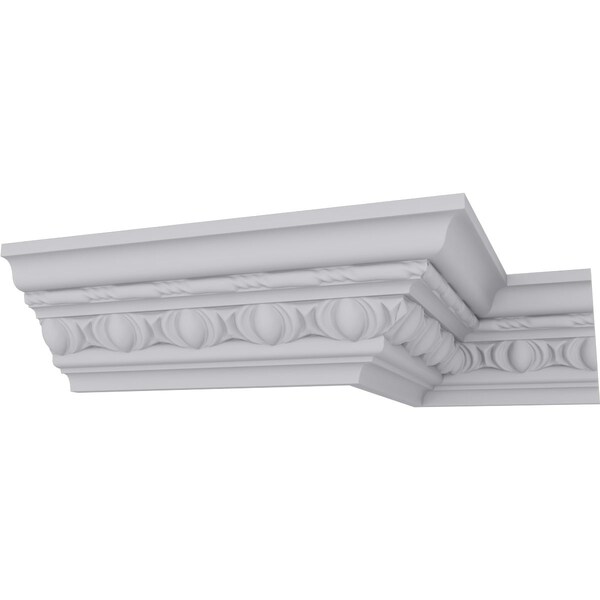 Ekena Millwork 3 3/4"H x 3 7/8"P x 5 3/8"F x 94 1/4"L, (2 3/8" Repeat), Jackson Egg and Dart Crown Moulding - MLD03X03X05JA