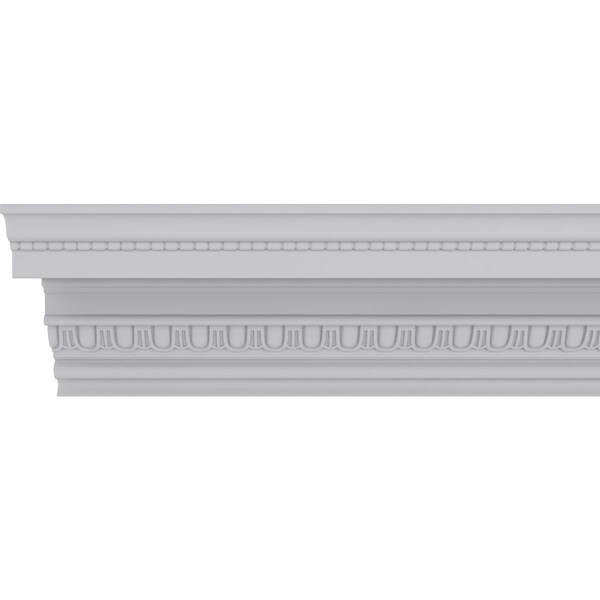 Ekena Millwork 7 3/8"H x 7 1/4"P x 10 1/4"F x 94 1/2"L, (1 1/2" Repeat) Bedford Beaded Crown Moulding - MLD07X07X10BE