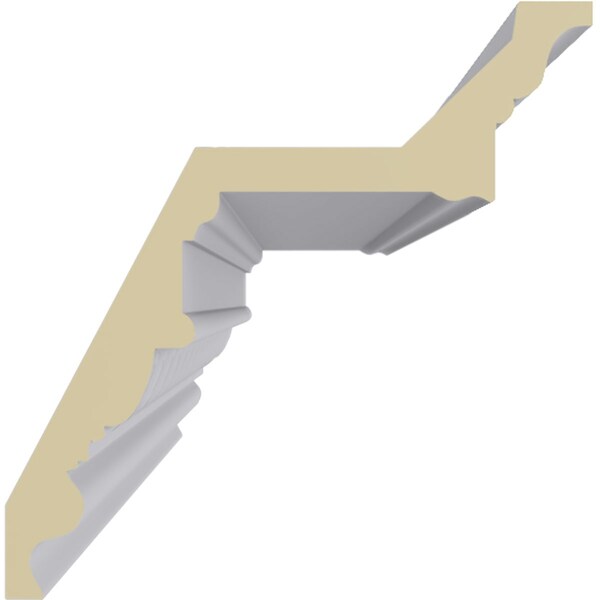 Ekena Millwork 7 3/8"H x 7 1/4"P x 10 1/4"F x 94 1/2"L, (1 1/2" Repeat) Bedford Beaded Crown Moulding - MLD07X07X10BE