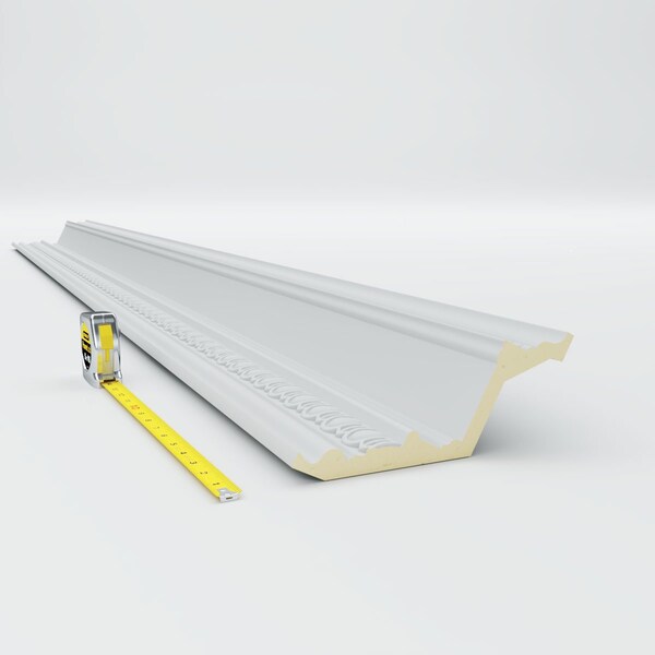 Ekena Millwork 7 3/8"H x 7 1/4"P x 10 1/4"F x 94 1/2"L, (1 1/2" Repeat) Bedford Beaded Crown Moulding - MLD07X07X10BE