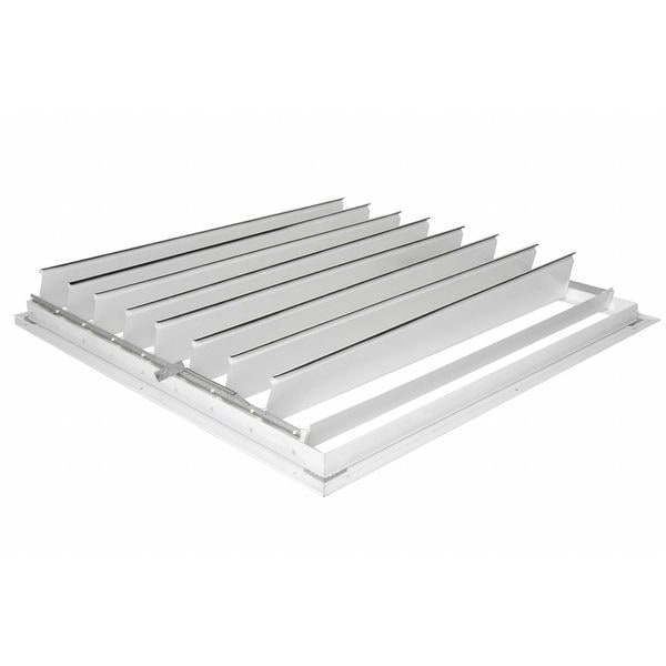 Dayton Ceiling Shutter, Vertical/Horizontal Mount, 36 in Fan Dia, 36 in H x 36 in W x 5 in D, 2000 fpm - 3HHR4