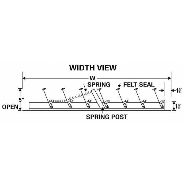 Dayton Ceiling Shutter, Vertical/Horizontal Mount, 36 in Fan Dia, 36 in H x 36 in W x 5 in D, 2000 fpm - 3HHR4