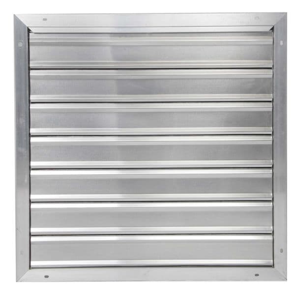 Dayton 36 in 39"H-W 5.75"L Alu Wall Exhaust Shutter, 36-1/2 in x 36-1/2 in, Aluminum - 2FTW7