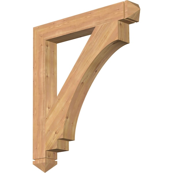 Ekena Millwork Imperial Arts & Crafts Smooth Bracket, Western Red Cedar, 5 1/2"W x 42"D x 48"H - BKT06X42X48IMP03SWR