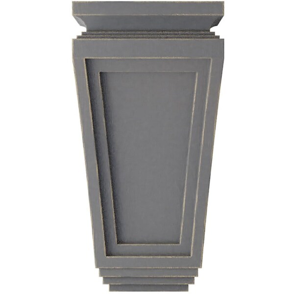 Ekena Millwork 6"W x 4 3/4"D x 12"H Arts and Crafts Wood Vintage Decor Corbel, Pebble Grey - CORWD06X04X12ARPG