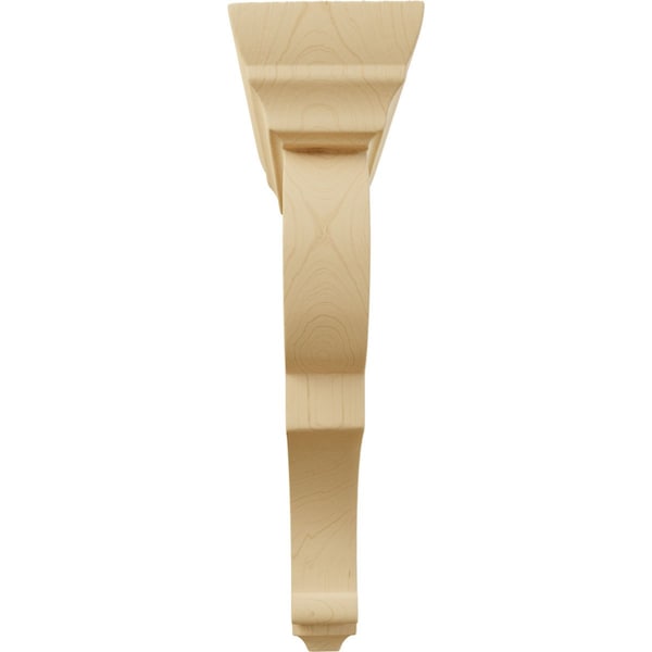 Ekena Millwork 2 1/2"W x 5 1/2"D x 10"H Medium Rojas Wood Corbel, Alder - CORW02X05X10RJAL