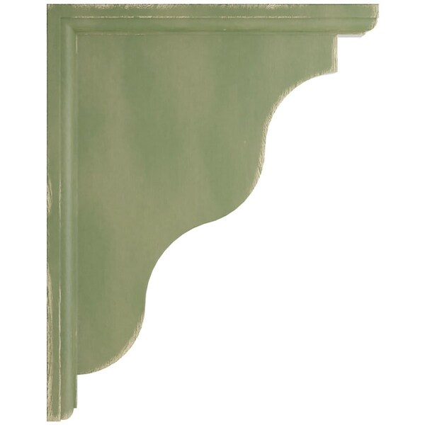 Ekena Millwork 1 1/2"W x 9"D x 11"H Hamilton Traditional Wood Vintage Decor Bracket, Restoration Green - BKTWD01X09X11HAGR