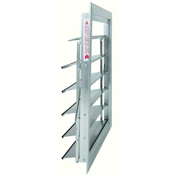 Dayton 24 in Backdraft Damper / Intake Shutter, 25 in x 25 in - 4YN17