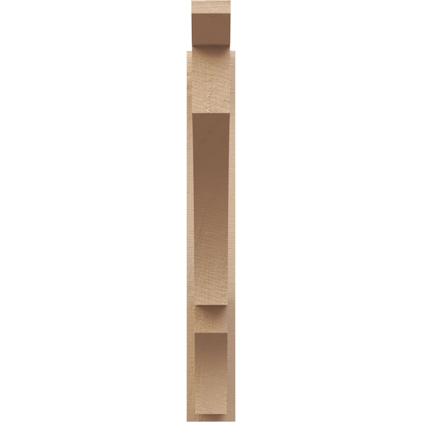 Ekena Millwork 5 1/2-in W x 30-in D x 42-in H Balboa Slat Rough Cedar Woodgrain TimberThane Outlooker, Primed Tan - OUTUR055X30X42BOA24RCPR