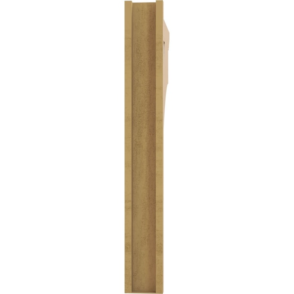 Ekena Millwork 5 1/2-in W x 30-in D x 42-in H Balboa Slat Rough Cedar Woodgrain TimberThane Outlooker, Primed Tan - OUTUR055X30X42BOA24RCPR