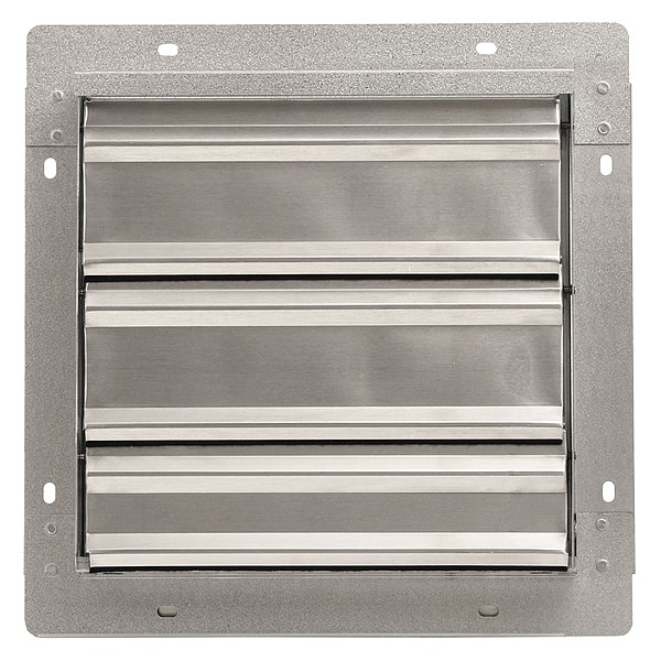 Dayton 12 in Backdraft Damper / Wall Shutter, 12-1/2 in x 12-1/2 in - 1C742