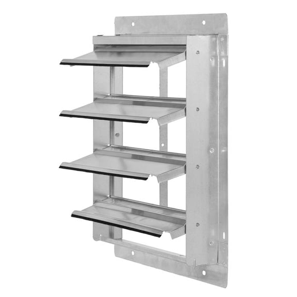 Dayton 12 in Backdraft Damper / Wall Shutter, 12-1/2 in x 12-1/2 in - 1C742