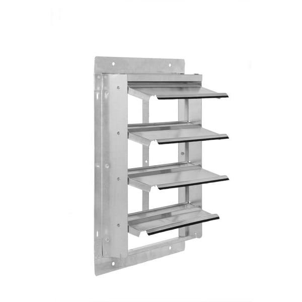 Dayton 12 in Backdraft Damper / Wall Shutter, 12-1/2 in x 12-1/2 in - 1C742