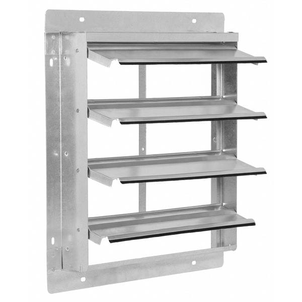 Dayton 12 in Backdraft Damper / Wall Shutter, 12-1/2 in x 12-1/2 in - 1C742